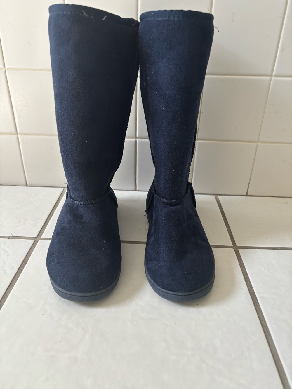 Dawgs Tall Navy Suede Winter Boots